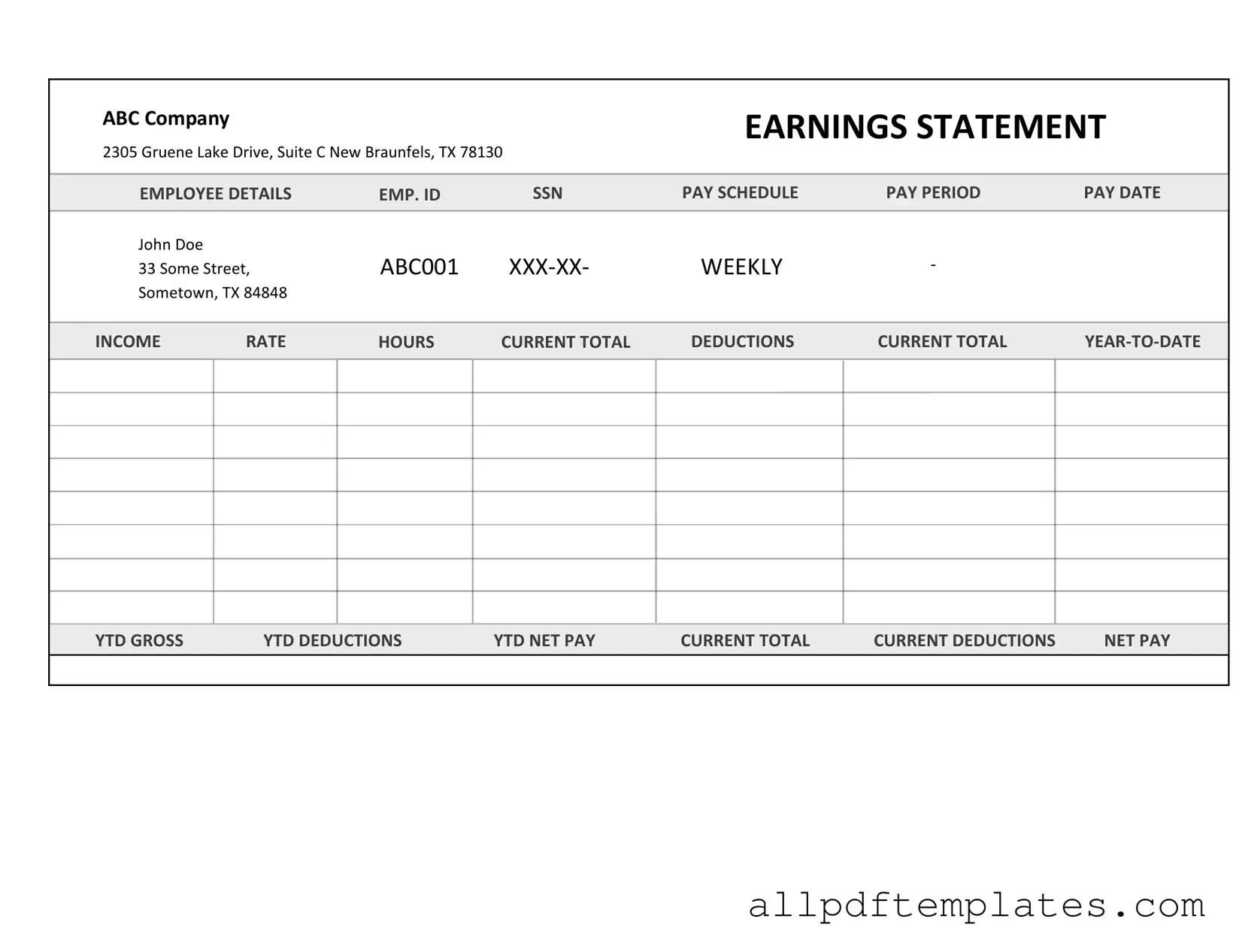 Get Independent Contractor Pay Stub Form in PDF