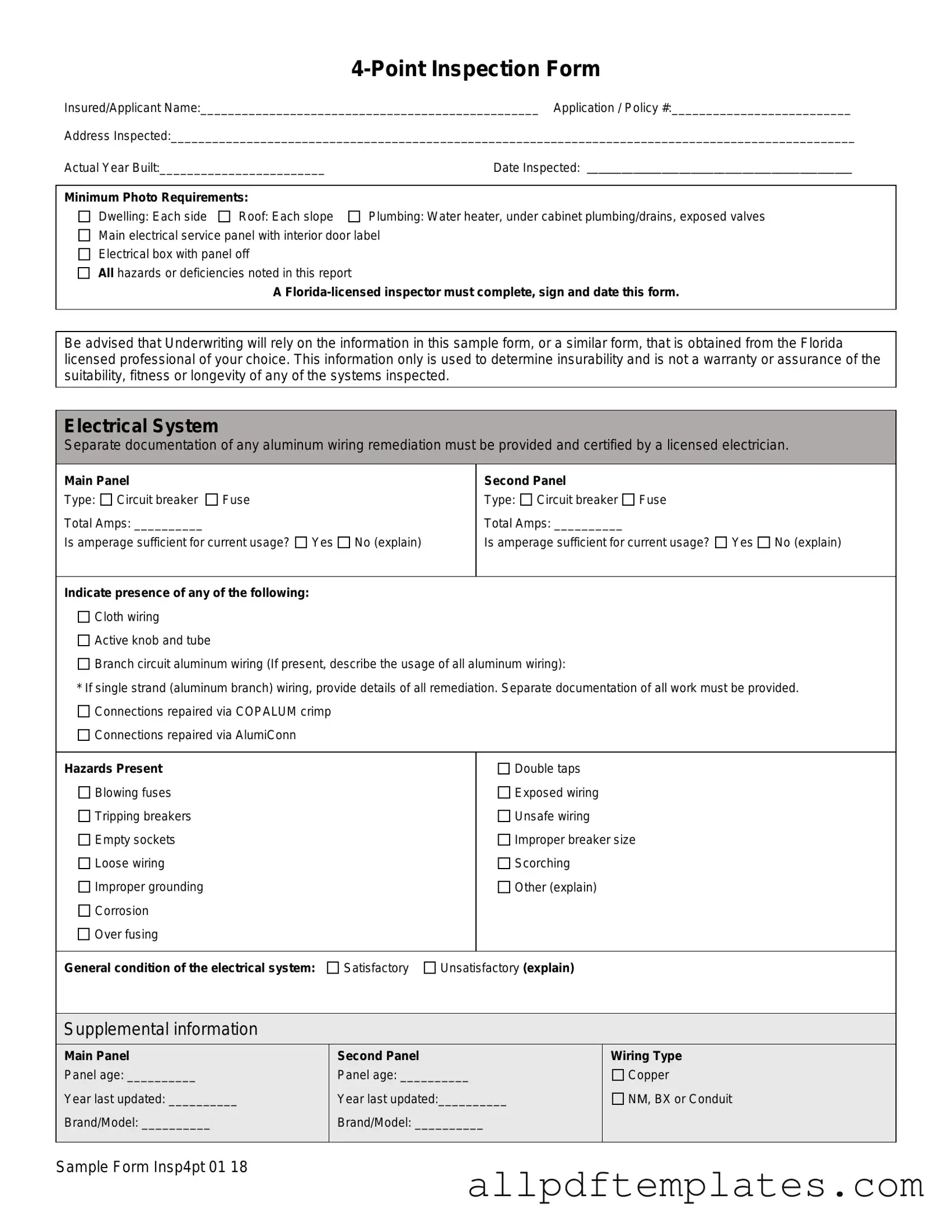 Get 4 Point Inspection Form in PDF