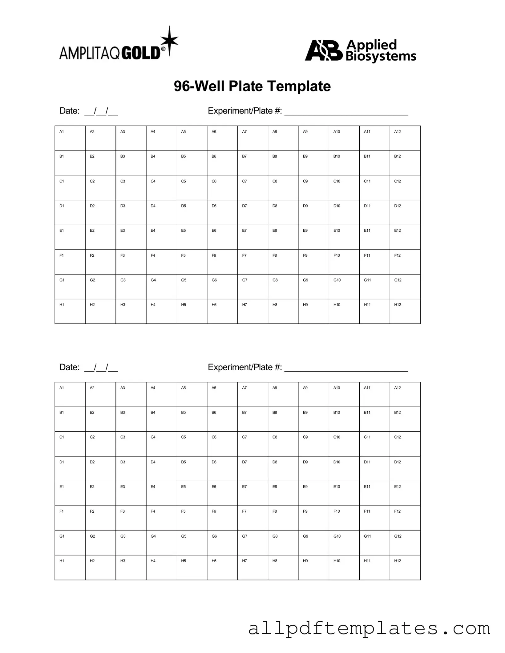 Get 96 Well Form in PDF