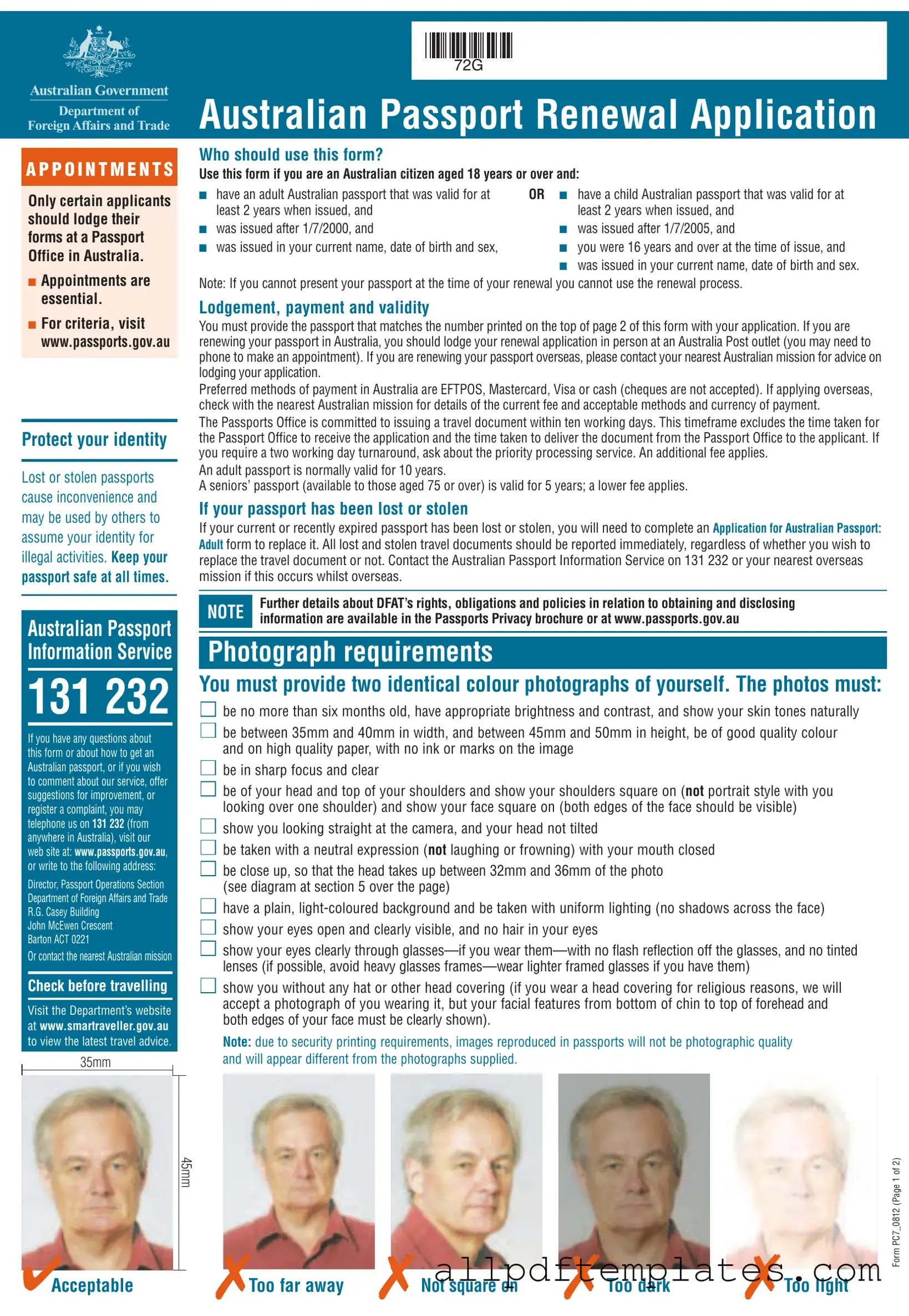 Get Australian Passport Renewal Form in PDF
