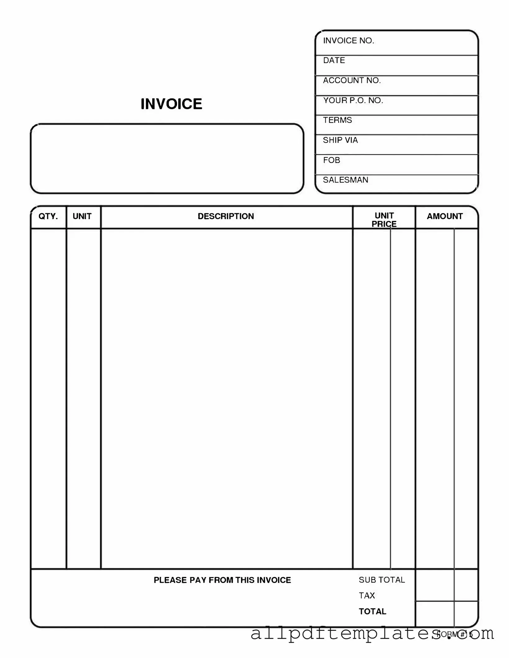 Get Free And Invoice Pdf Form in PDF