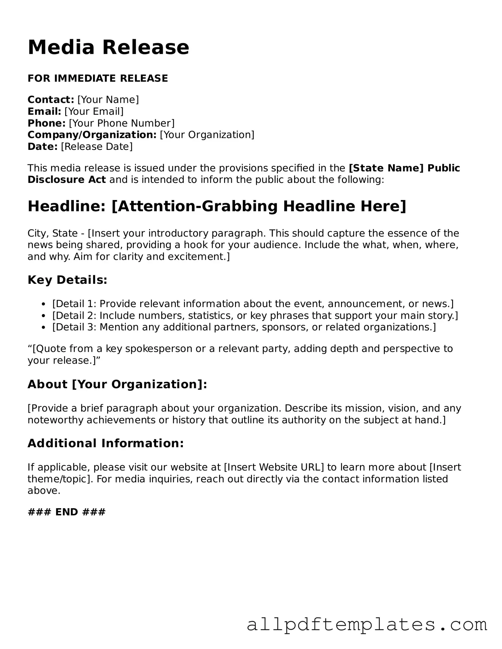 Free Media Release Template