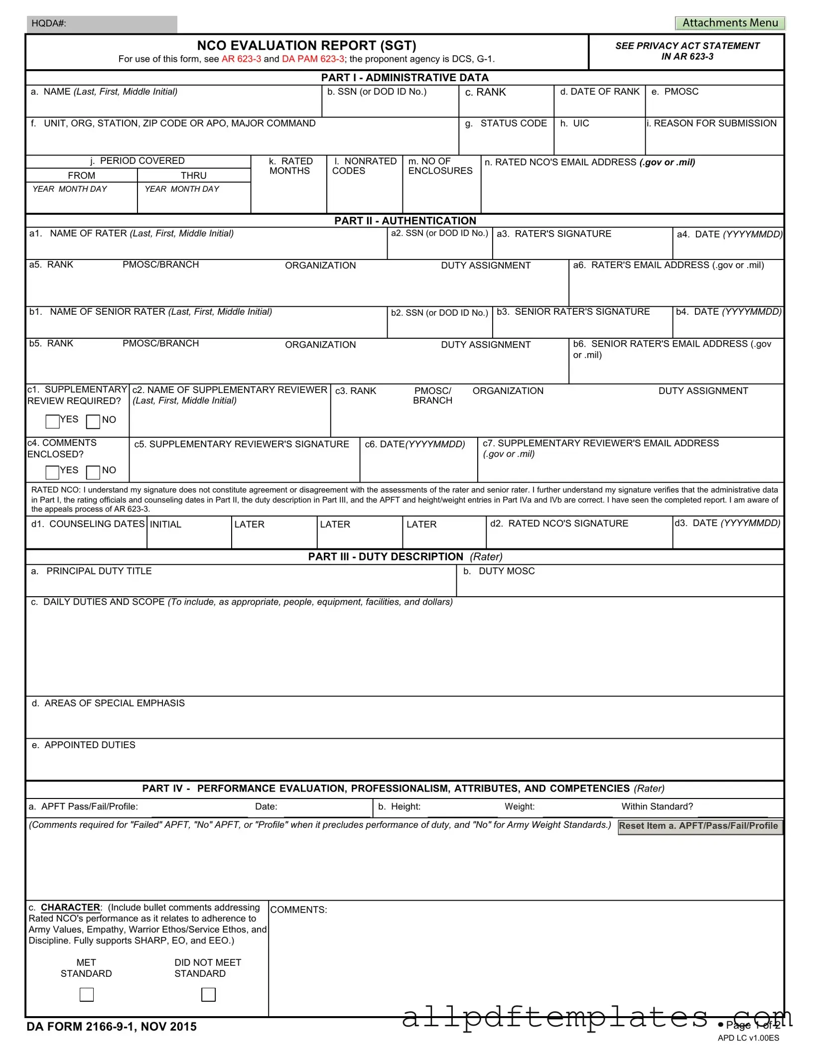 Get Da 2166 9 1 Form in PDF