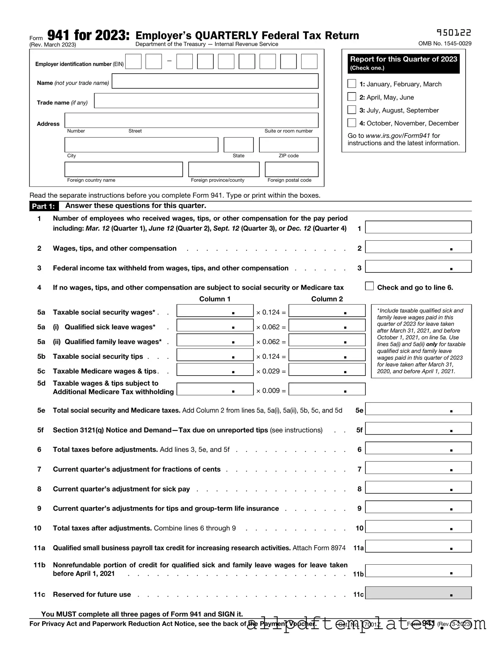 Get IRS 941 Form in PDF