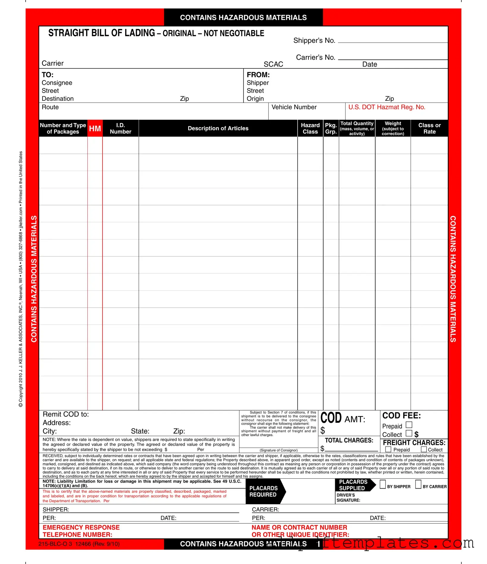 Get Hazard Bill Of Ladden Form in PDF