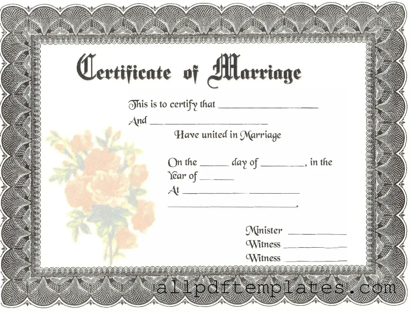 Get Marriage Certificate Form in PDF