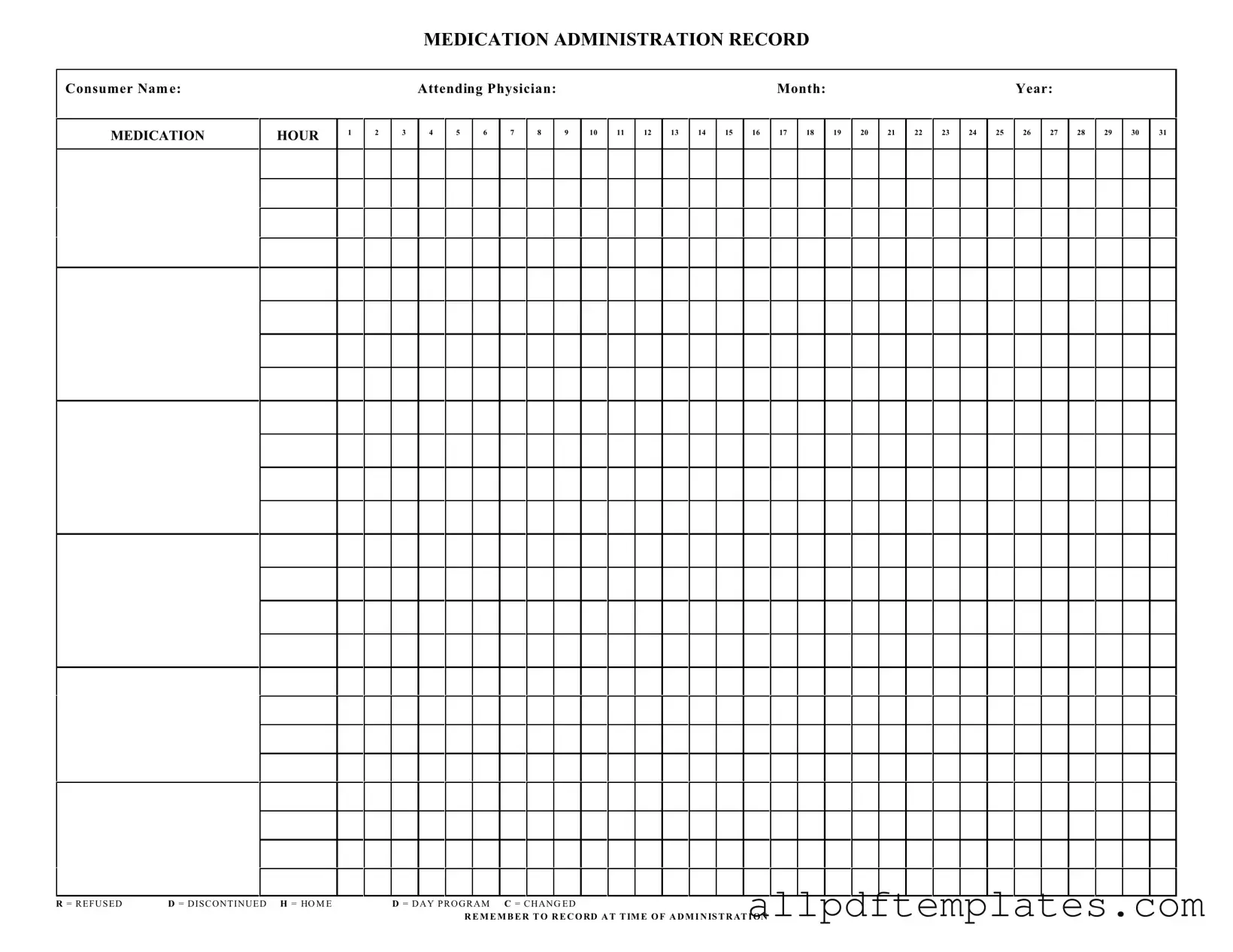 Get Medication Administration Record Sheet Form in PDF