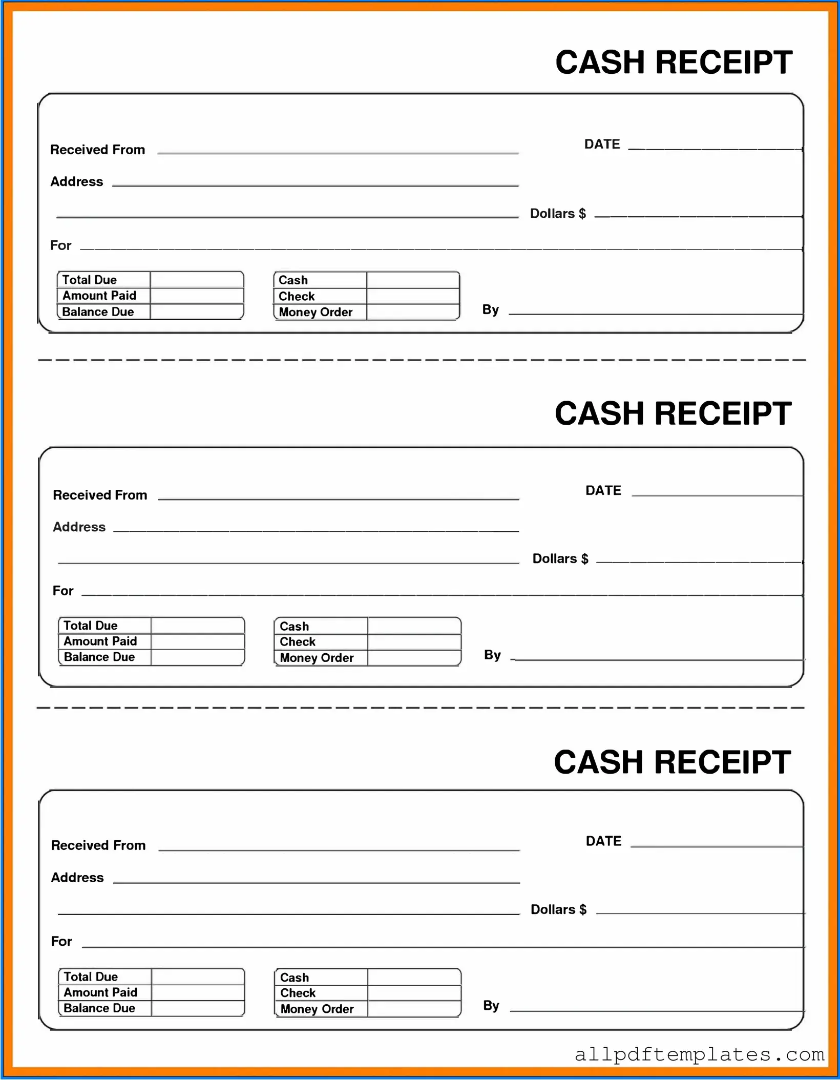 Get Cash Receipt Form in PDF
