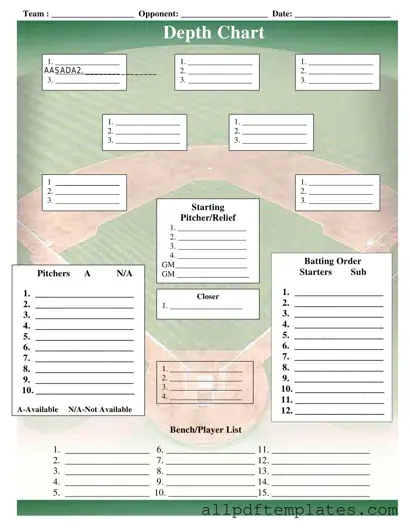 Get Baseball Field Lineup Form in PDF