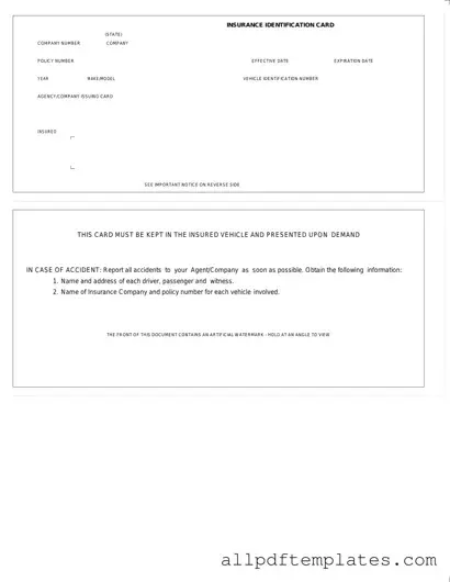 Get Auto Insurance Card Form in PDF