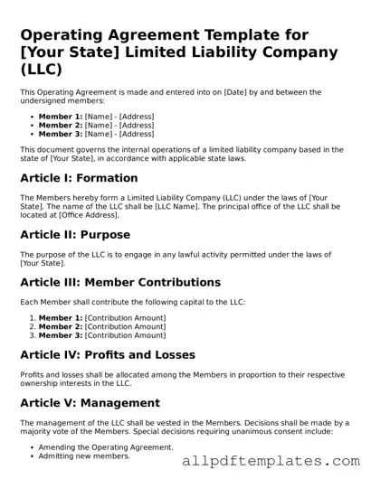 Free Operating Agreement Template