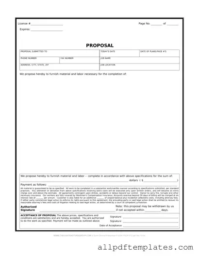 Get Construction proposal form Form in PDF