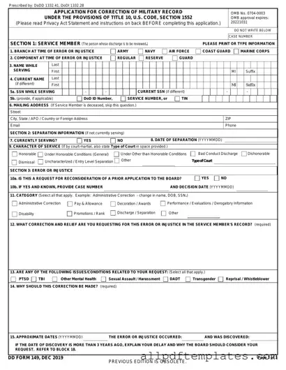 Get DD 149 Form in PDF