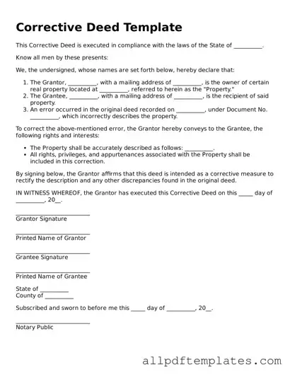 Free Corrective Deed Template