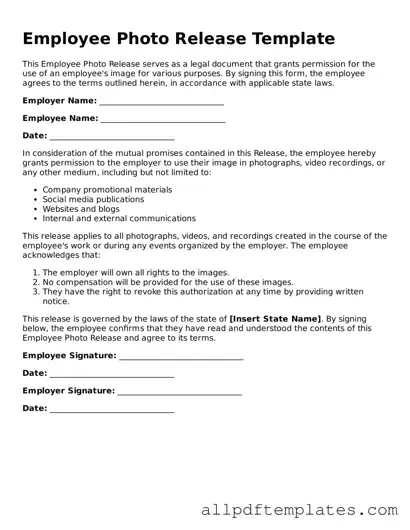 Free Employee Photo Release Template