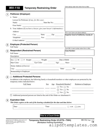 Get Fake Restraining Order Form in PDF