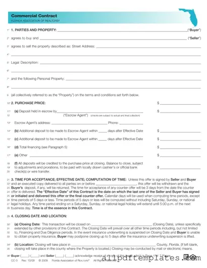 Get Florida Commercial Contract Form in PDF