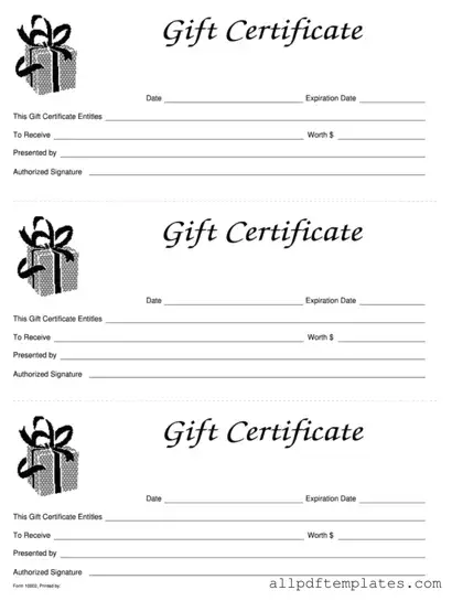Get Gift Certificate Form in PDF