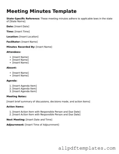 Free Meeting Minutes Template