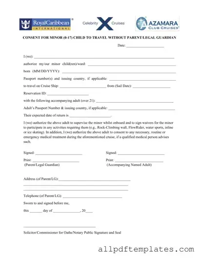 Get Royal Caribbean Parental Consent Form in PDF