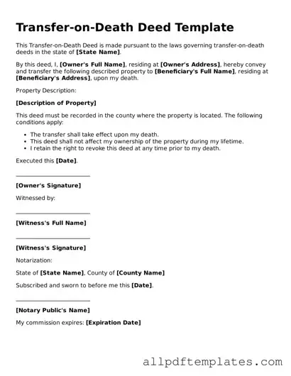 Free Transfer-on-Death Deed Template
