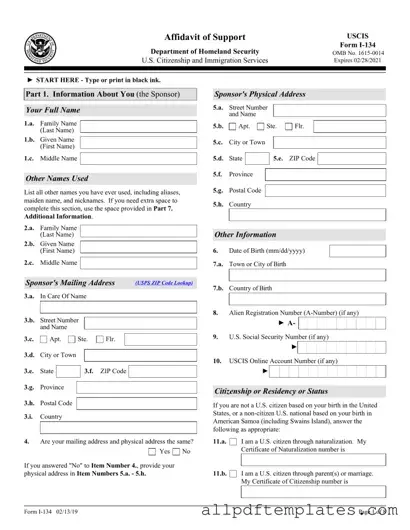 Get USCIS I-134 Form in PDF
