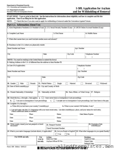 Get USCIS I-589 Form in PDF