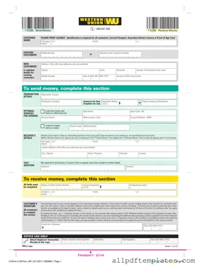 Get Western Union Form in PDF