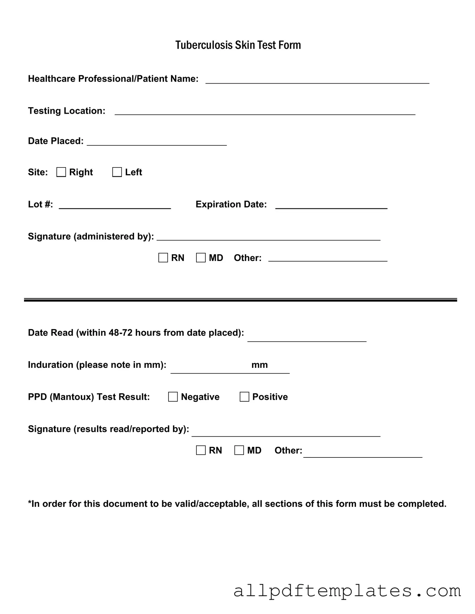 Get Tb Test Form in PDF