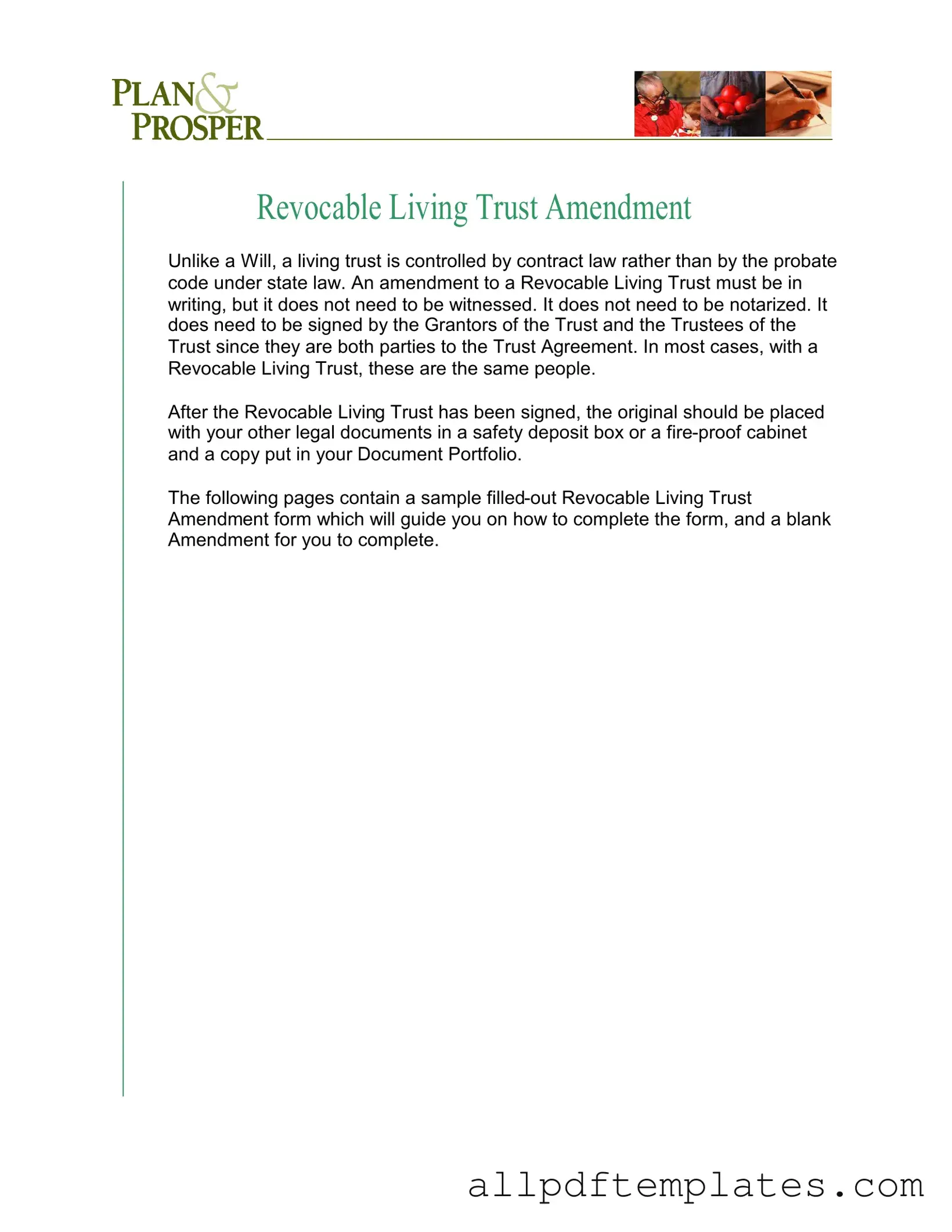Get Trust Amendment Form in PDF